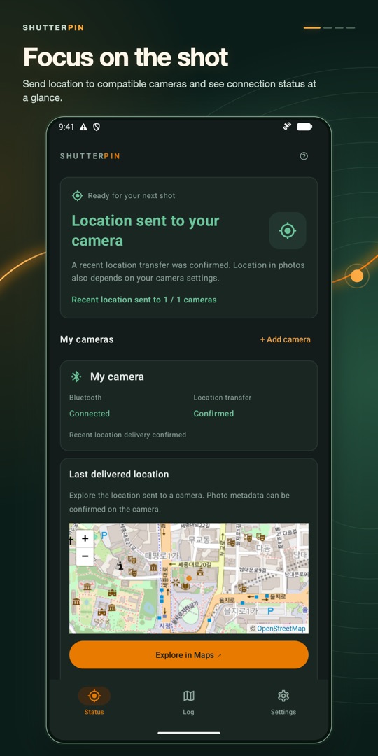 ShutterPin Camera GPS Geotag – Screenshots 1