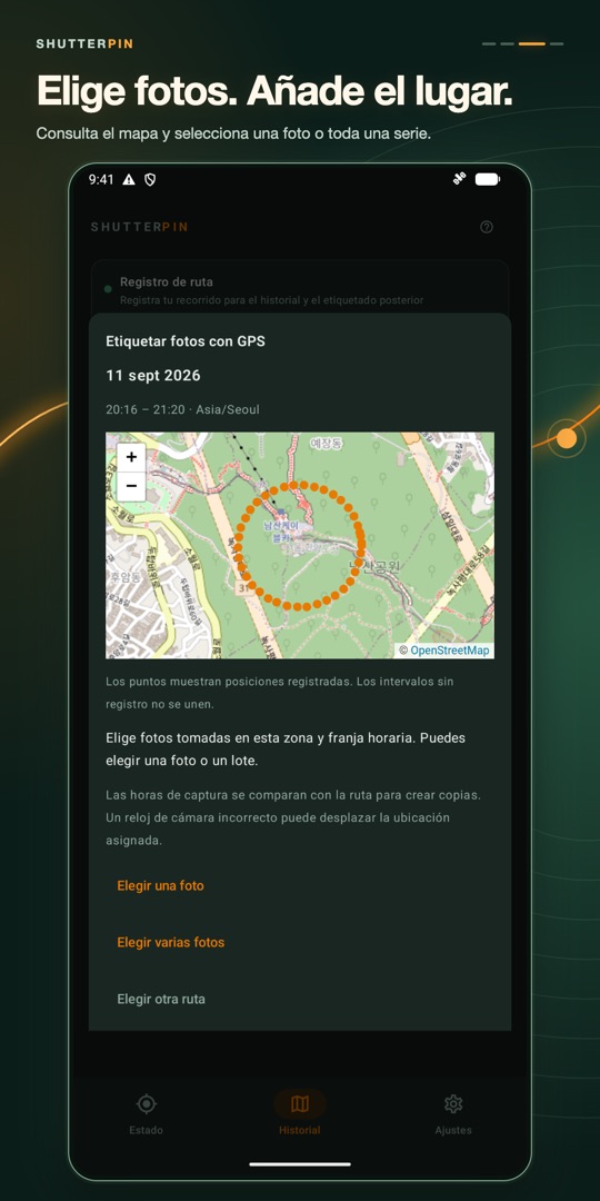 ShutterPin GPS para cámaras – Capturas de pantalla 3