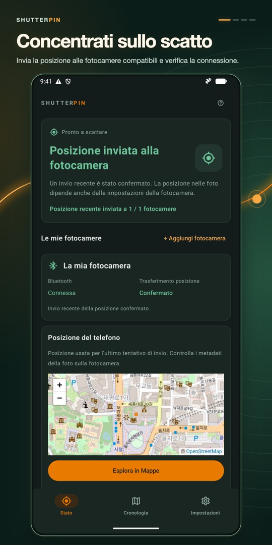 ShutterPin GPS Fotocamera – Screenshot 1